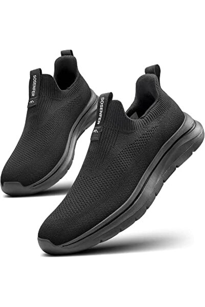 SOSENFER Men's Slip On Shoes Hands Free Trainers Lightweight Casual Sneakers ...