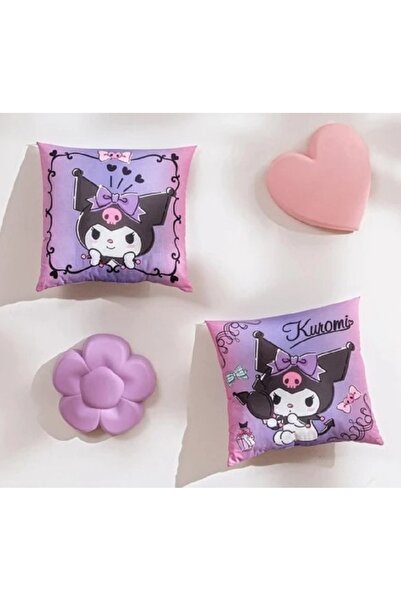 ARTUNHOME Taç Kuromi New Season Licensed Double Face Patterned Throw Pillow (...
