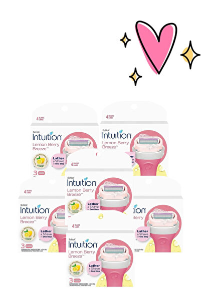 Schick Intuition 6 Pieces Intuition Razor Lemon Berry Breeze 3 Pcs