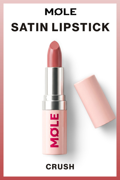 MQLE Satin Lipstick Crush - Rose Red Long-Lasting Moisturizing Satin Lipstick