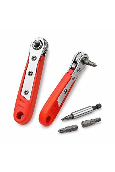 Nevara Steel Corner Crank Screwdriver Set for Tight Spaces with Multi-Heads, ...