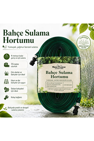 Best Choice Products 🌧️ 7,5 Metre Sağanak Sulama Hortumu – -Yağmur Gibi Sula...