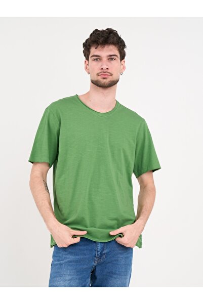 Lee Cooper - Tricou barbat de culoare uniforma cu detalii