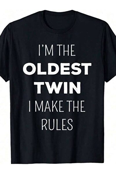 NOURAM MatchingTwins Funny Oldest Twin I Make The Rules T-Shirt