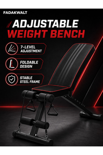 FADAKWALT Adjustable Weight Bench, Foldable Workout Bench for Home Gym, Incli...