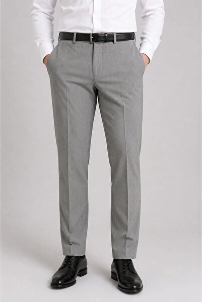 CLASSİCS MEN Caserta Comfort Fit Lycra Tubular Leg Men's Fabric Trousers - 7711