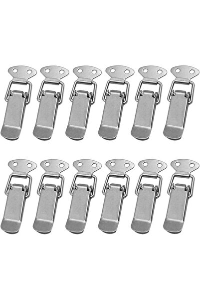 STARSTAR 12pc Stainless Steel Spring-Loaded Catch Closures, Toggle Hasp Latch...