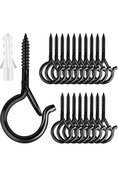 STARSTAR 25 Screw-in Hooks for Outdoor String Lights Rotating Hanging Basket ...