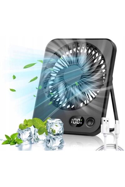 STARSTAR Rechargeable desktop fan - 5 speed settings, brushless motor - Silen...