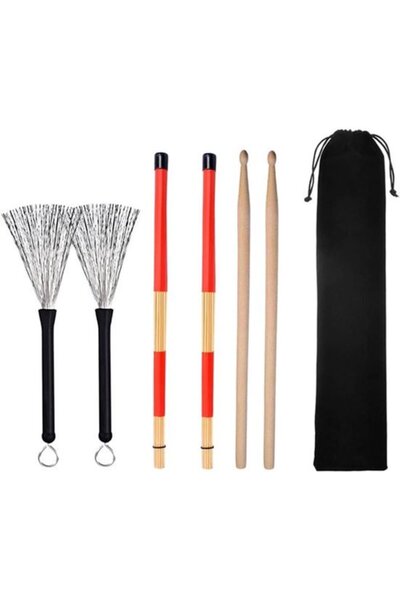 Morvena Picks Set de tobe din lemn 5A, include o pereche de bețe, o pereche d...