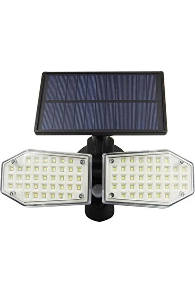 STARSTAR 78 LED outdoor floodlight with dual head and solar-powered motion se...