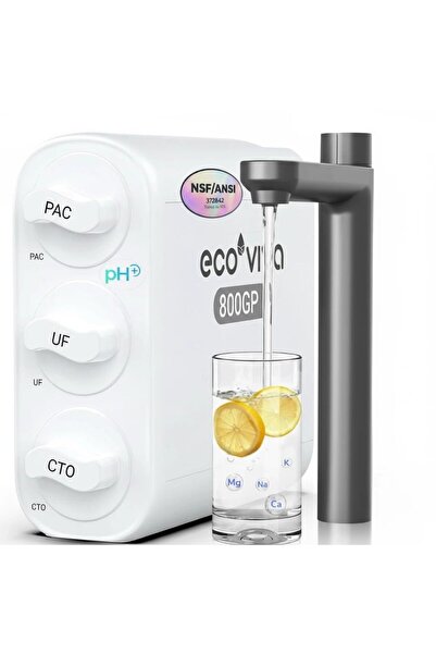 ecoviva Sistem de filtrare a apei sub chiuvetă, în 4 etape, cu reducere PFAS ...