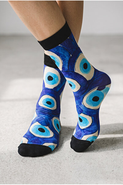 Jollygoody Socks Nazar Boncuklu Bambu Çorap unisex bambu nefes alabilen terle...