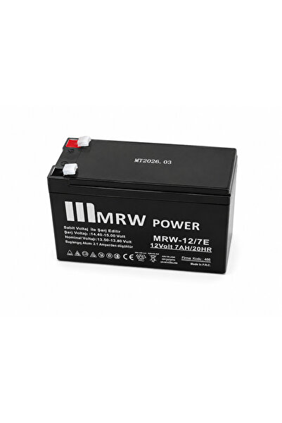 Mrw Power Mervesan 12V 7Ah Bakımsız Kuru Tip Alarm Sistemi Aküsü (1.7kg) Güve...