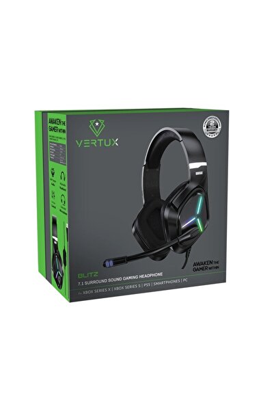 VERTUX Blitz 7.1 Surround Sound Gaming Headphone HD Audio Gaming Headset | US...