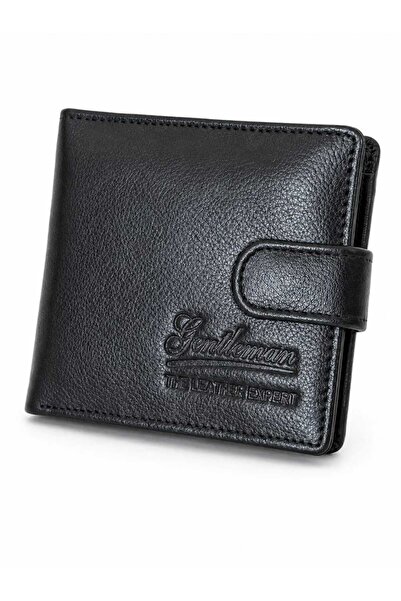 Gentleman Premium Genuine Leather Bifold Wallet for Men with Snap Button Closure