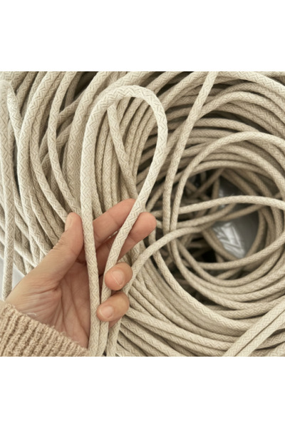 Hazen Home 10 Meters Cotton Cord Rope 6-7 mm Macrame Bag Basket Supla Mat Rope
