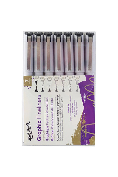 Mont Marte Set Finelinere pentru Desen, 7 Grosimi, Premium