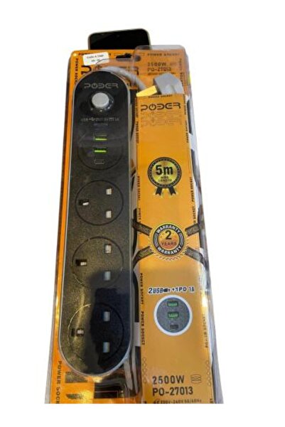 Other وصلة تمديد بثلاثة منافذ مع شحن USB