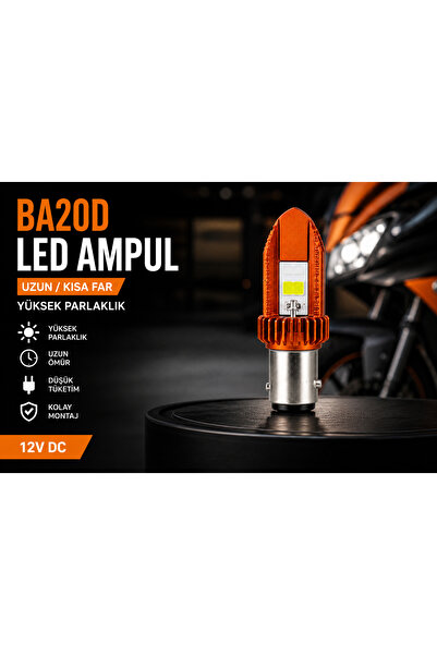 Lambbos Cg scooter led ampul BA20D Bosch tipi