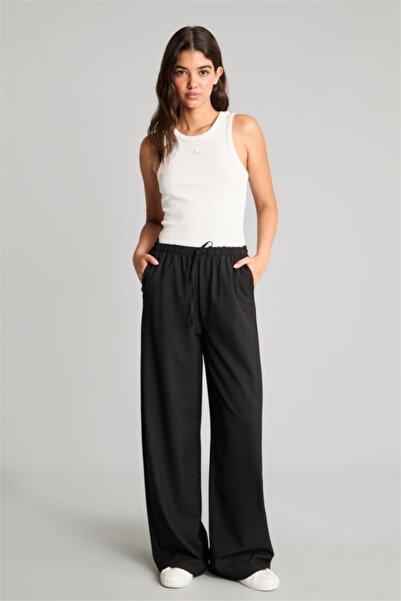 DeFacto Women's Canvas Trousers C1428Ax/Bk81 Black