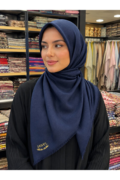 JAWEL وشاح من القطن والكتان بحواف مزينة بشراشيب