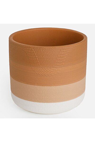 BAMI NETWORK Masca Ghiveci din Ceramica Teracota, Ecru, 14x12.5cm – Suport De...