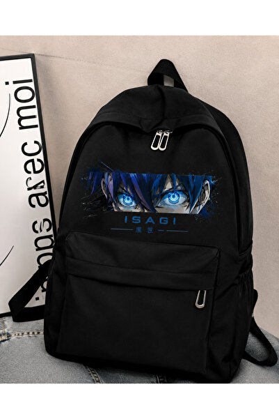 Toum Isagi Printed Black Backpack
