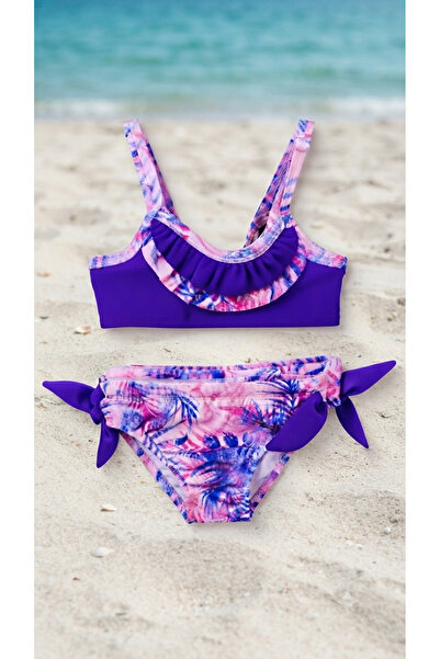 mini kanka Girl's One Piece Swimsuit Patterned Beach Pool Sea Swimsuit Elsa B...