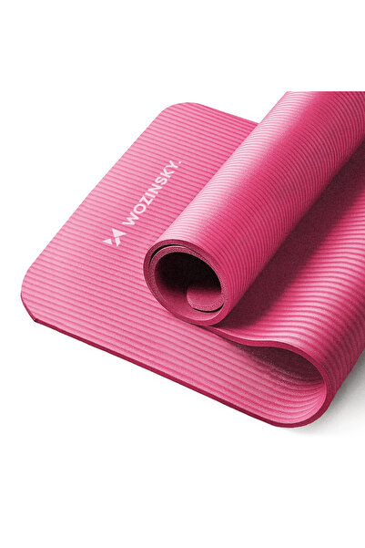 WOZINSKY Saltea de fitness 181X63X0.9Cm pentru fitness și yoga, roz, antidera...