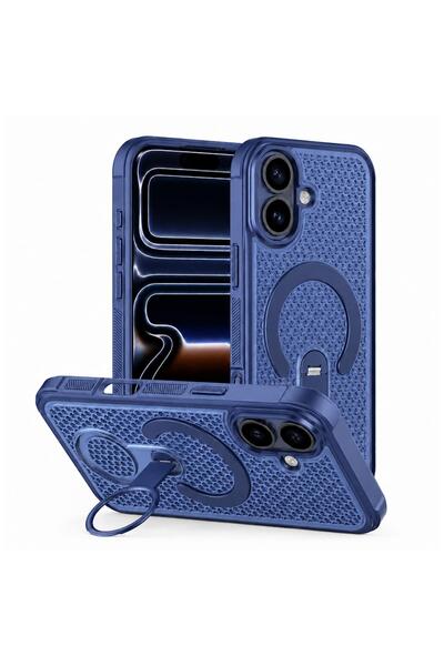 Zebana Apple iPhone 17 Uyumlu Kılıf CoolRing M-Safe Silikon Kılıf Lacivert
