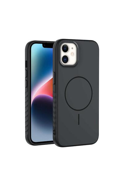 Zebana Apple iPhone 11 Uyumlu Kılıf Mono M-Safe Silikon Kılıf Siyah