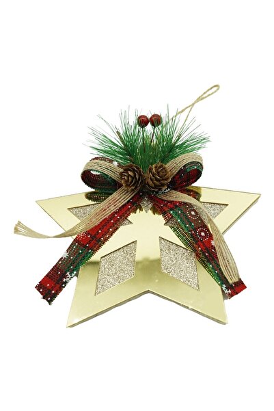 Rao Ornament Brad, Stea, Auriu, Lucios, 17*17cm, Acril, Interior/ Exterior