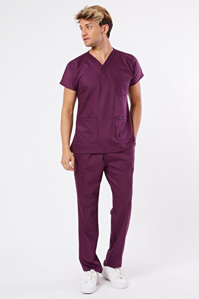 Owlet Medikal Set de uniforme chirurgicale din Lycra, culoare prună