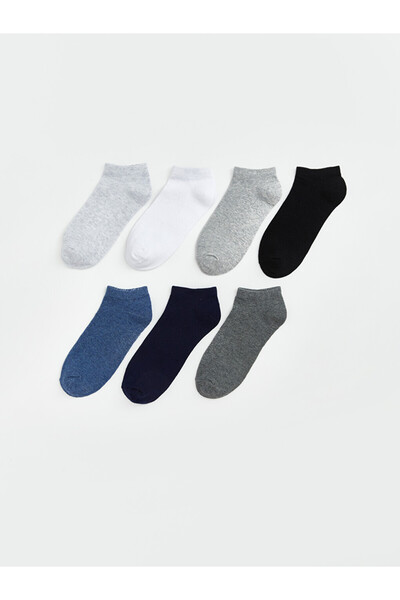 LC Waikiki Rmz Gi̇yi̇m Farkiyla Boys' Booties Socks 7-Pack