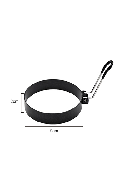 Choice Black 3.5inch Professional Stainless Steel Egg Fried Ring Nonstick Rou...