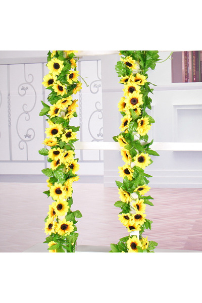 Choice1 5pcs 1/2/5pcs 260cm Artificial Yellow Sunflower Garland Flower Vine W...