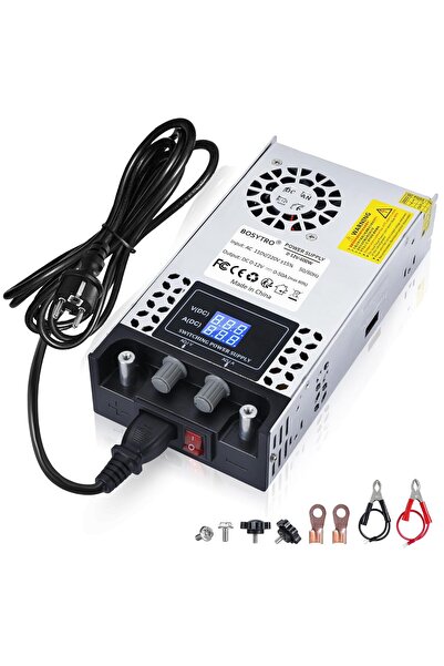 BOSYTRO Sursă de alimentare reglabilă 0-12V 0-50A 600W, transformator de tens...