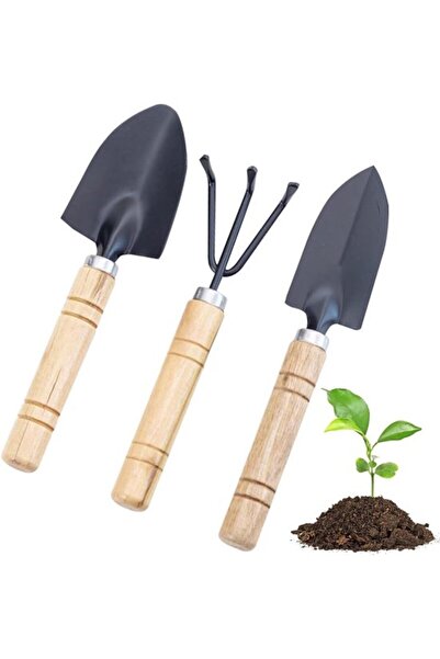 Morvena Picks Set mini lopata si grebla de gradinarit - Set 3 piese - Potrivi...
