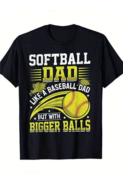 NOURAM Funny Sofball T-Shir "Like A Bu Wih Bigger Balls" Graphic Tee Sof Srec...