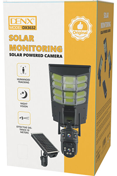 Primo Plus DX3632 Solar Powered Smart Outdoor Security Camera with Wi-Fi, Nig...