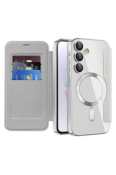 Techsuit Калъф за Samsung Galaxy A35 5G, SmartMag Book Case, синьо-сив