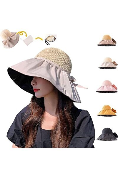 STARSTAR Women's foldable sun hat with UV protection and ribbon bag, new styl...