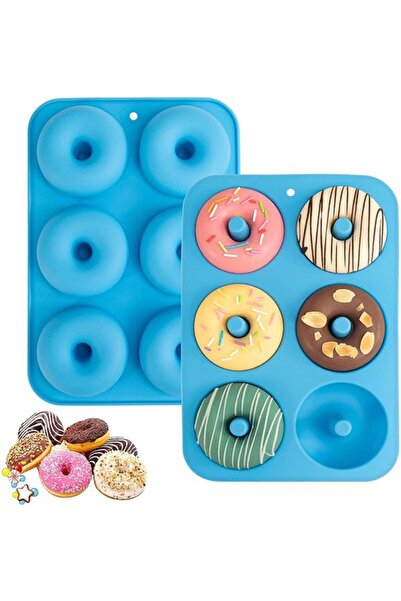 STARSTAR 3-Pack Non-Stick Silicone Donut Molds, BPA-Free Heat Resistant 6-Cav...