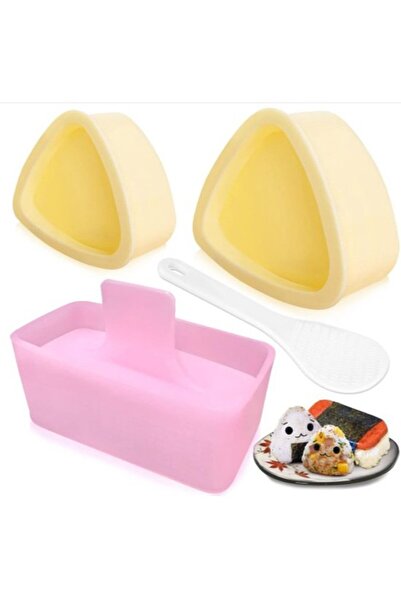 STARSTAR 3-Piece Triangular Stainless Steel Sushi & Rice Ball Molds Set