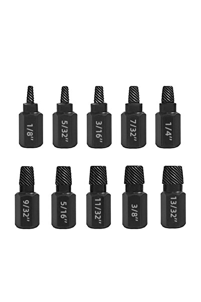 STARSTAR 10-Piece Damaged Bolt Extractor Kit-Heavy-Duty Hex Shank Screw Remov...