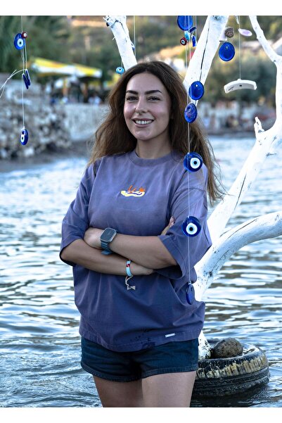 Hellbender Deniz Tavşanı Degrade Yıkamalı Oversize Tişört