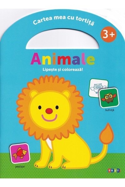 Prut Lipeste si coloreaza. Cartea mea cu tortita: Animale 3 ani+