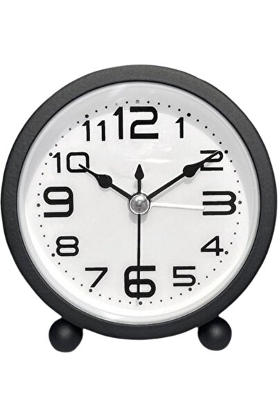STARSTAR Alarm clock, analog, silent, no ticking sound, metal material, black...