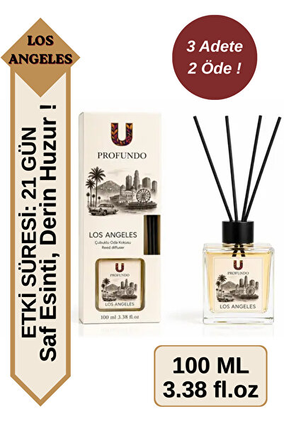 e-Bizz Store Los Angeles Bambu Çubuklu Oda Kokusu 100 ml | Los Angeles & Baha...